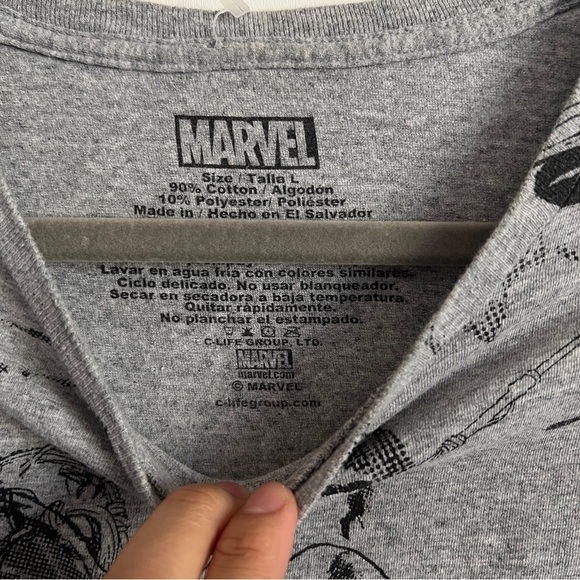 Marvel Comics Gray Graphic T Shirt-Men’s Size Large - Picture 4 of 5